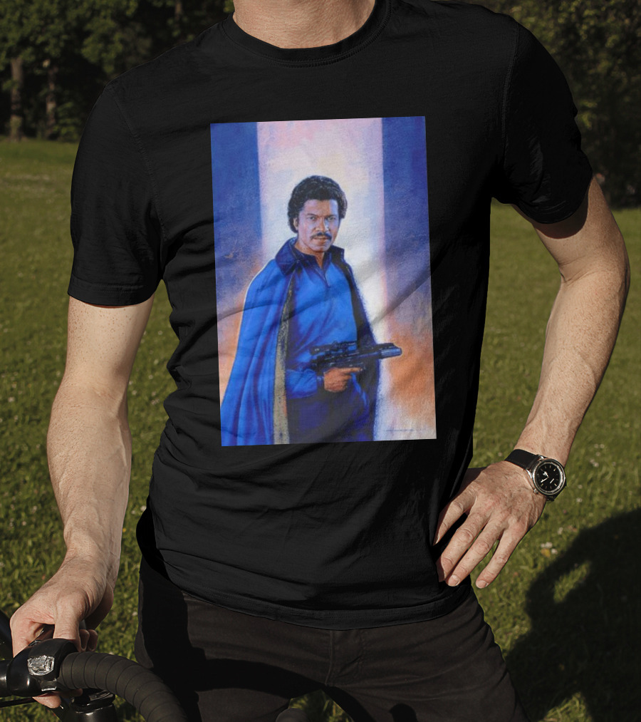 Lando Calrissian Holding Blaster Star Wars Character T-Shirt