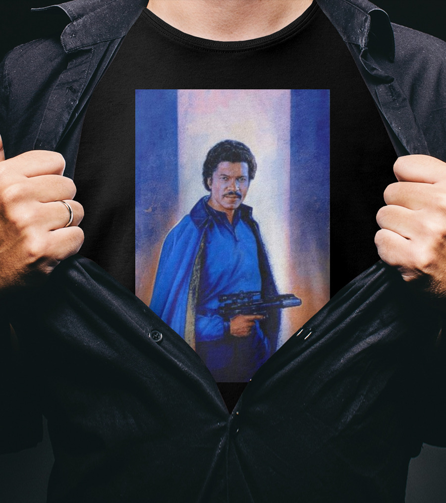 Lando Calrissian Holding Blaster Star Wars Character T-Shirt