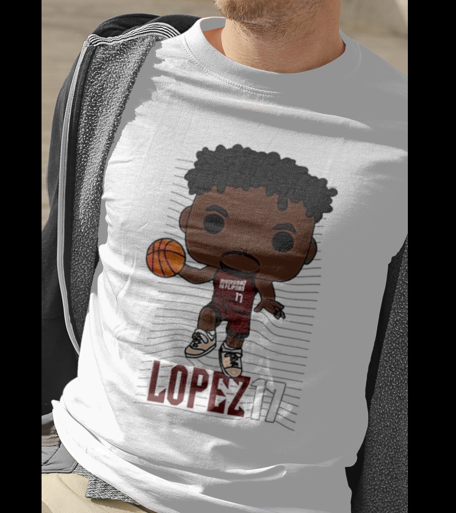 Lopez 17 Basketball Chibi Dribble T-Shirt