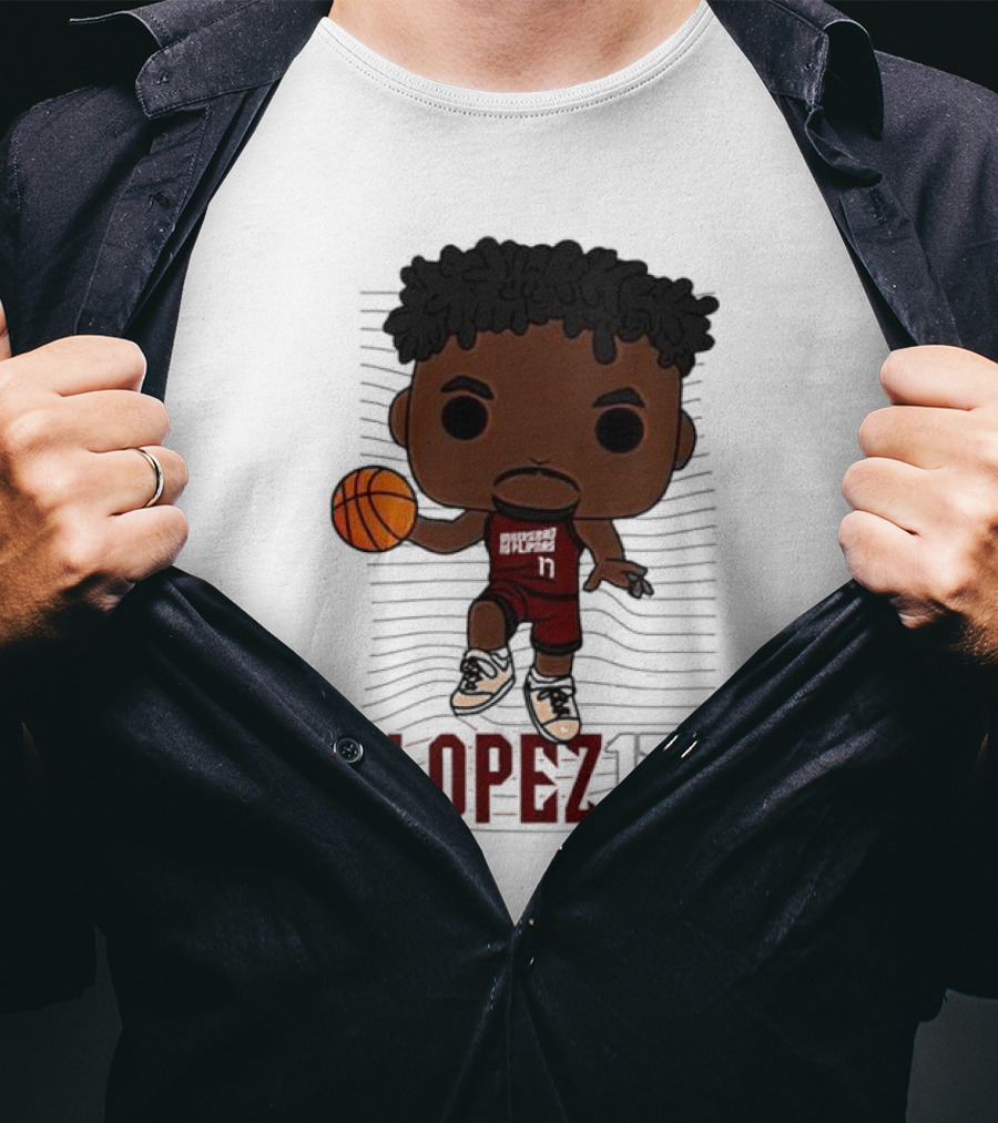 Lopez 17 Basketball Chibi Dribble T-Shirt