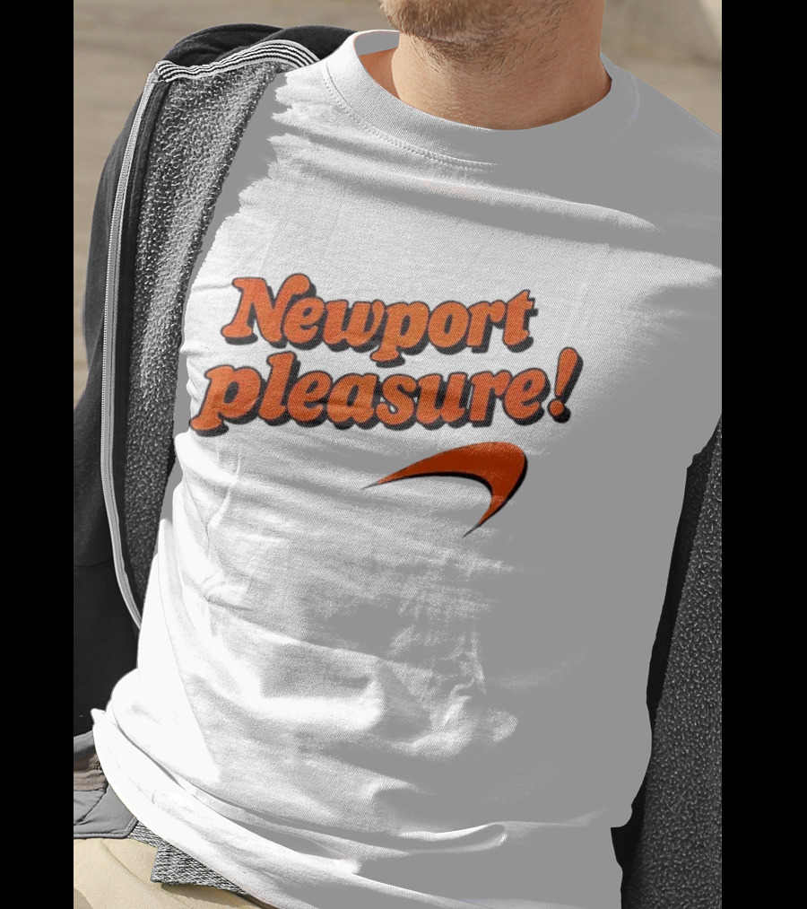 Newport Pleasure Iconic Orange Curve T-Shirt