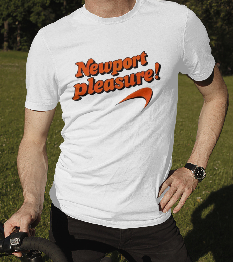 Newport Pleasure Iconic Orange Curve T-Shirt