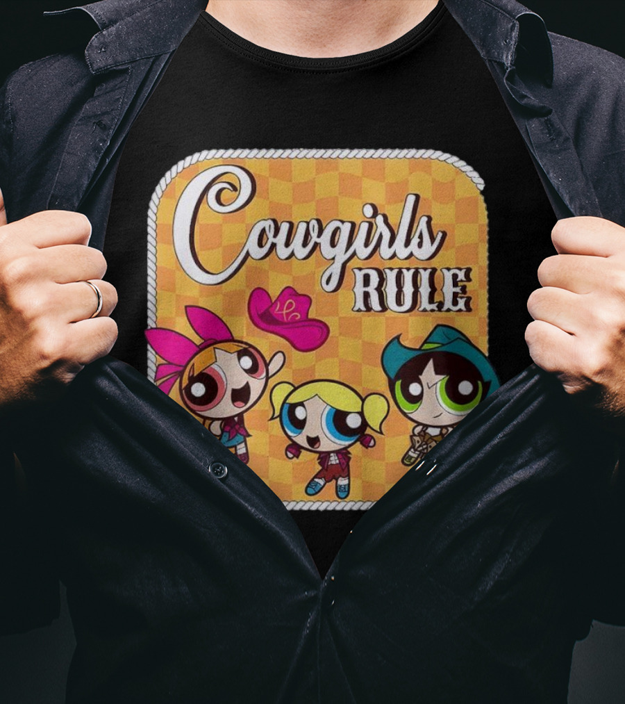 Cowgirls Rule Powerpuff Girls Western T-Shirt