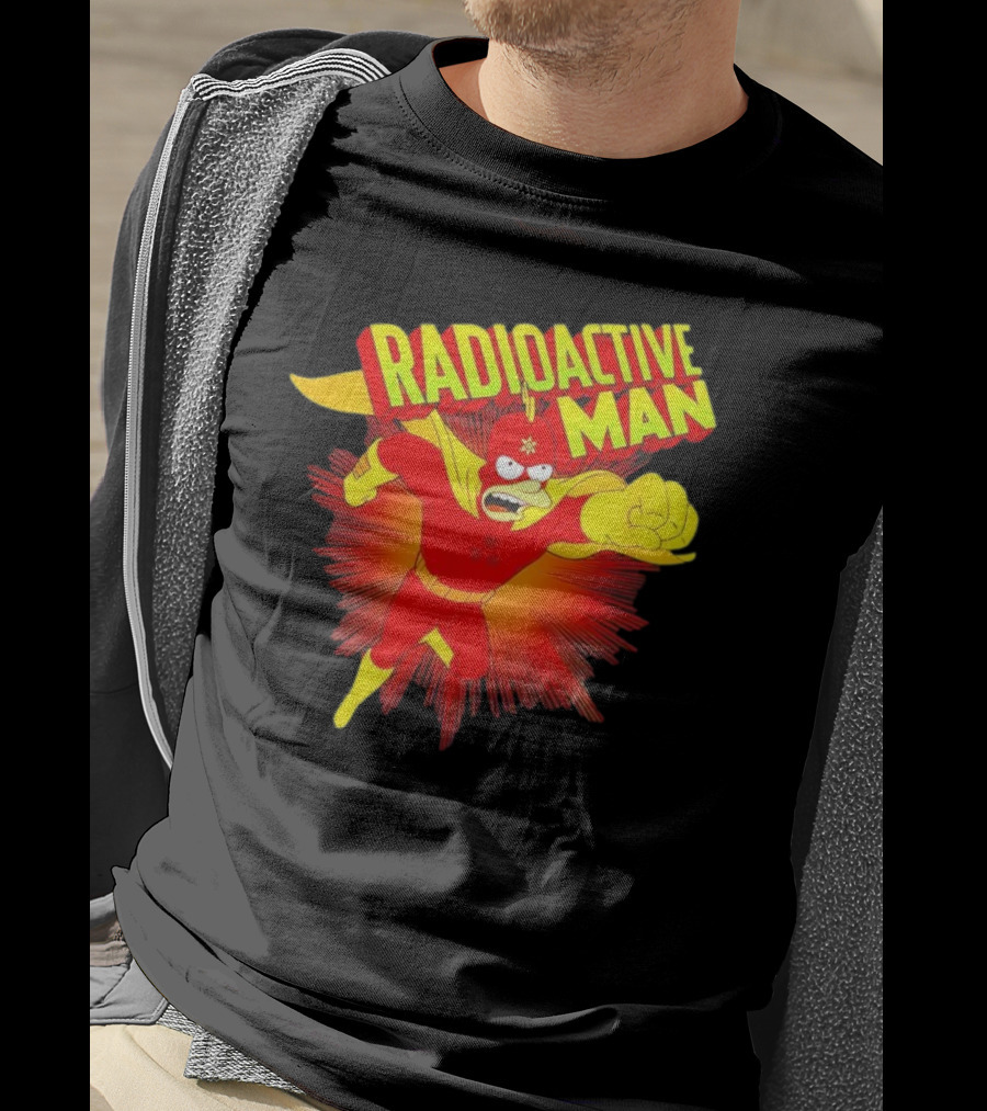 The Simpsons Radioactive Man Superhero Burst Action T-Shirt