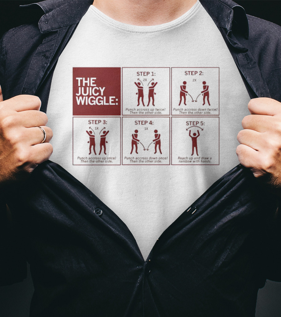 The Juicy Wiggle Five Step Dance Moves Instruction Guide T-Shirt