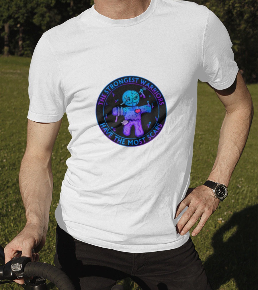 The Strongest Warriors Have The Most Scars Glowing Voodoo Doll T-Shirt