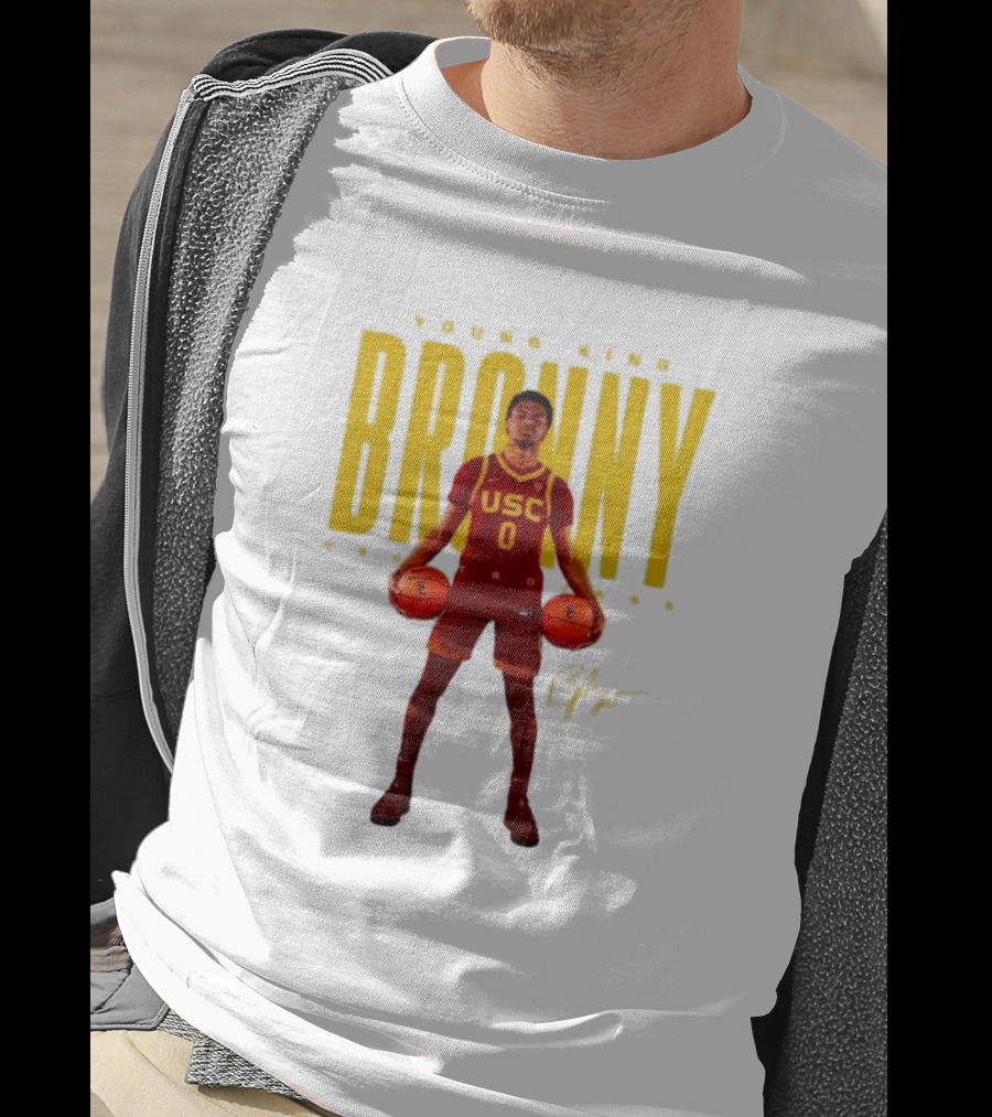 Young King Bronny James USC Trojans 0 Signature T-Shirt