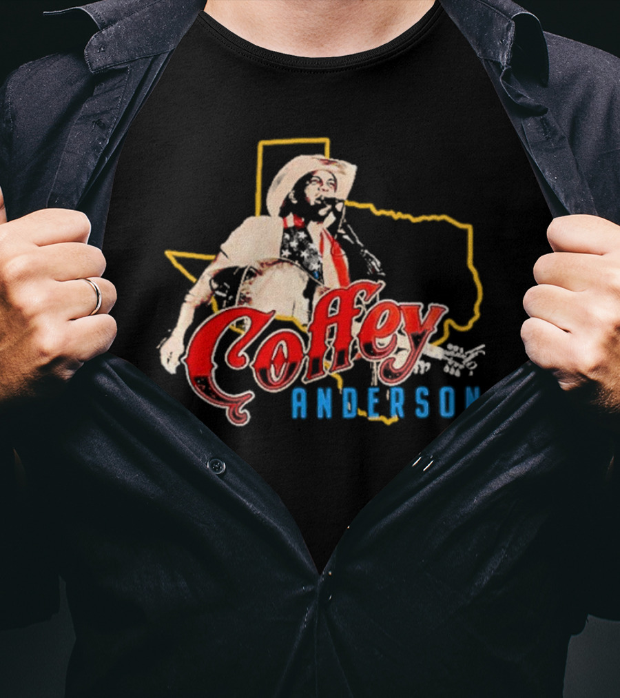 Coffey Anderson Texas Outline Cowboy Music T-Shirt