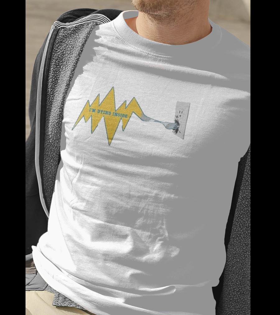 I'm Dying Inside Electric Outlet Fork Zigzag T-Shirt