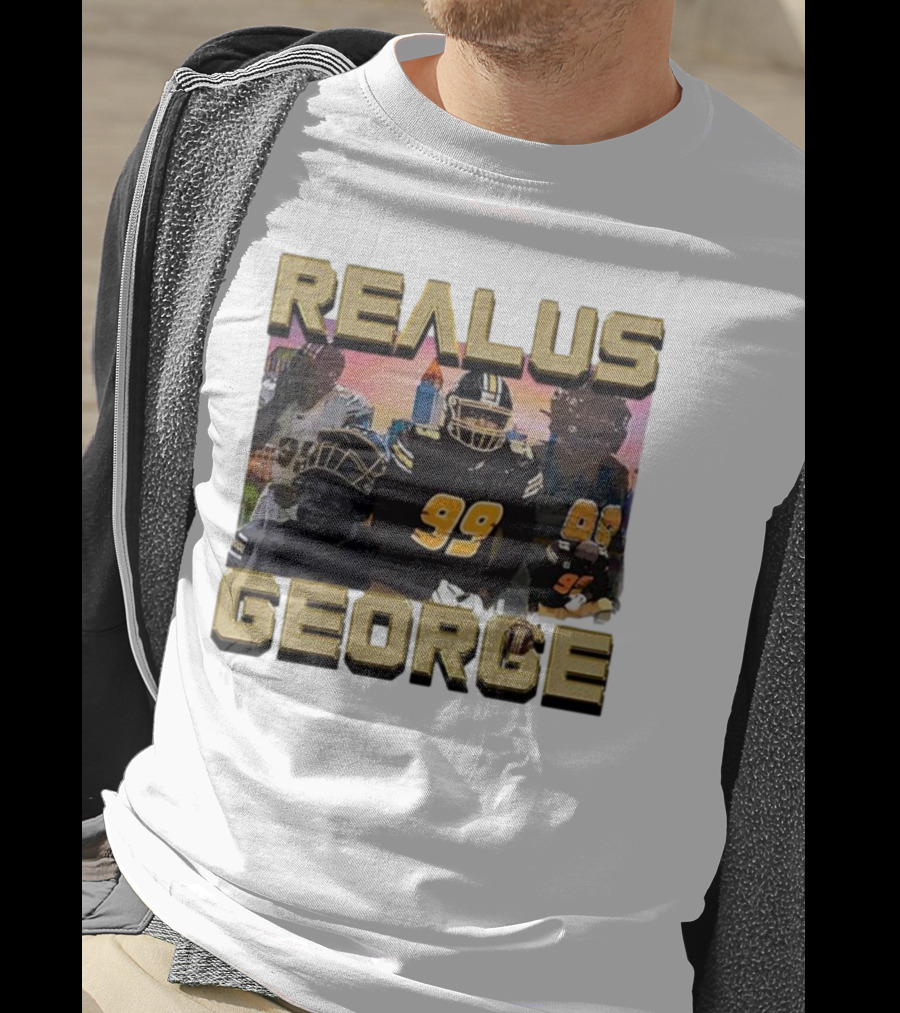 Realus George 99 Football Player Urban Skyline T-Shirt