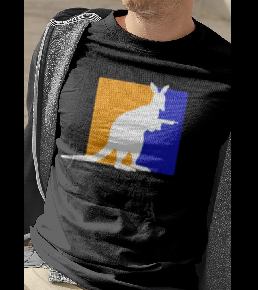 Thunder Down Under Kangaroo With Gun Australia T-Shirt