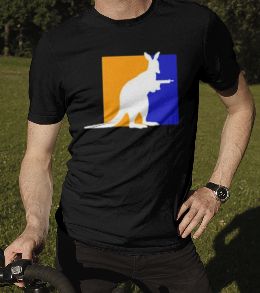 Thunder Down Under Kangaroo With Gun Australia T-Shirt