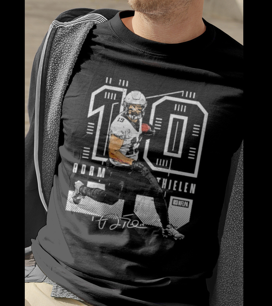 Adam Thielen Number 19 Carolina NFLPA Football Future T-Shirt