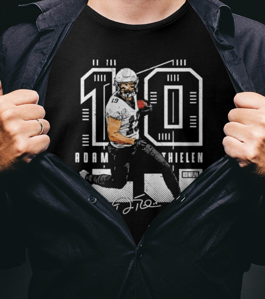 Adam Thielen Number 19 Carolina NFLPA Football Future T-Shirt