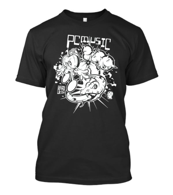 Brain Dead X PC Music Vintage Cartoon Snake And Vegetable Characters T-Shirt
