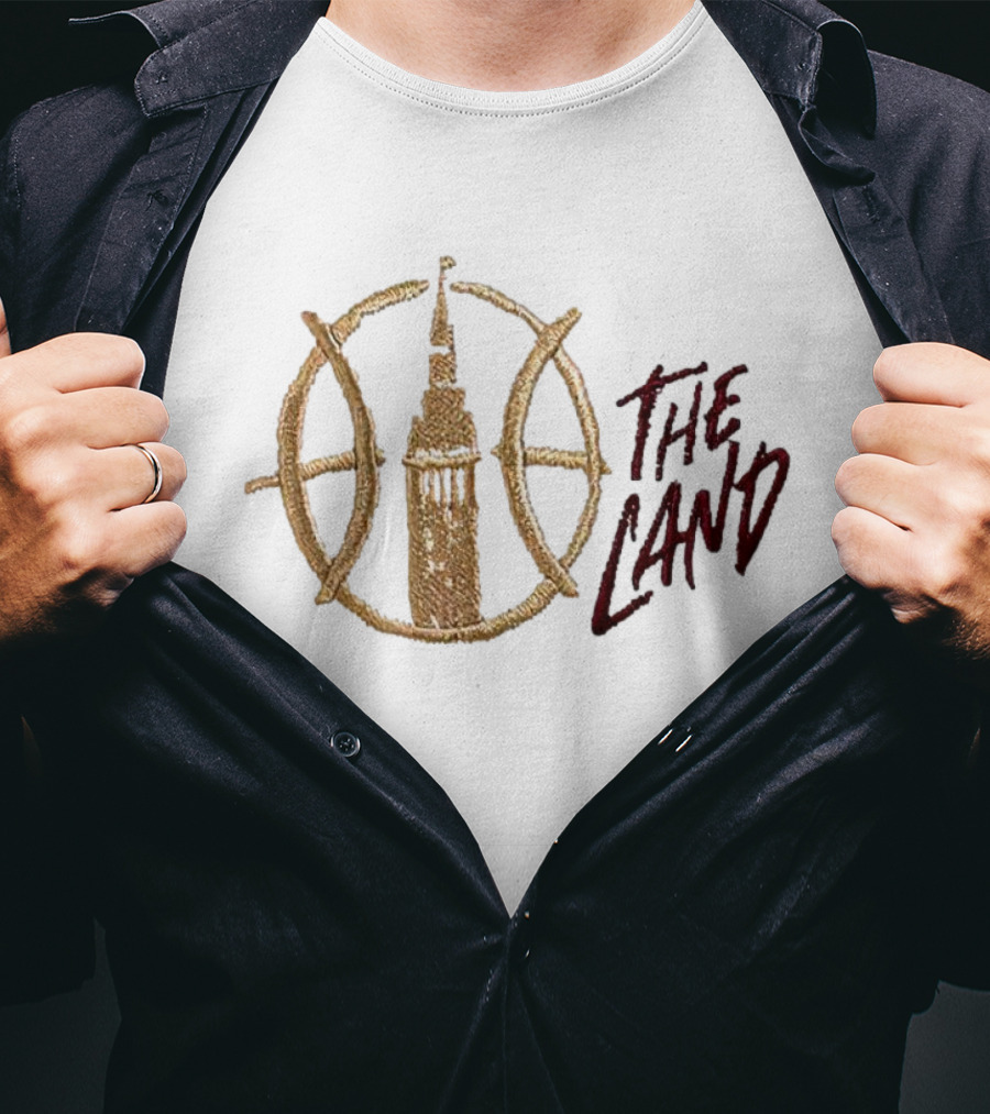 The Land Cleveland Script With Tower And Circle Elements T-Shirt