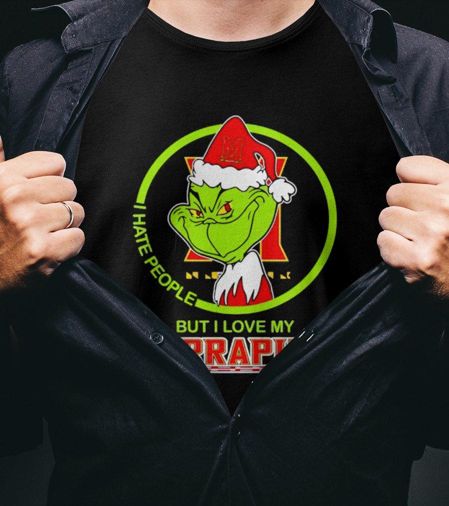 Grinch I Hate People But I Love My Maryland Terrapins Christmas T-Shirt