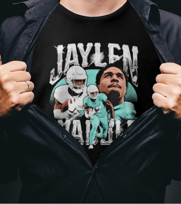Jaylen Waddle Miami Dolphins Signature J.W T-Shirt