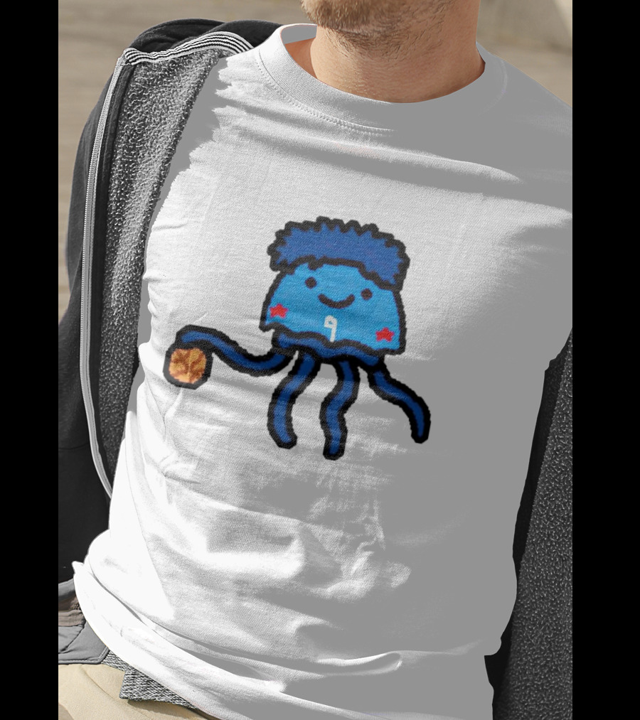Kelly Oubre Jr Cartoon Jellyfish Basketball Star T-Shirt
