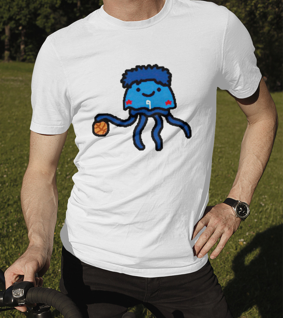 Kelly Oubre Jr Cartoon Jellyfish Basketball Star T-Shirt
