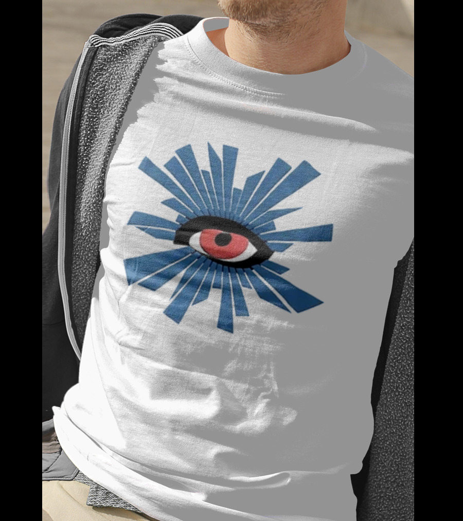 House Of Errors Eye Design With Radiant Blue And Red Iconic Elements T-Shirt