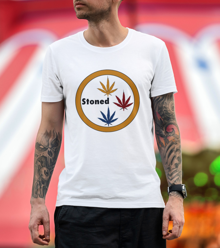 Pittsburgh Steelers Stoned Marijuana Leaf T-Shirt