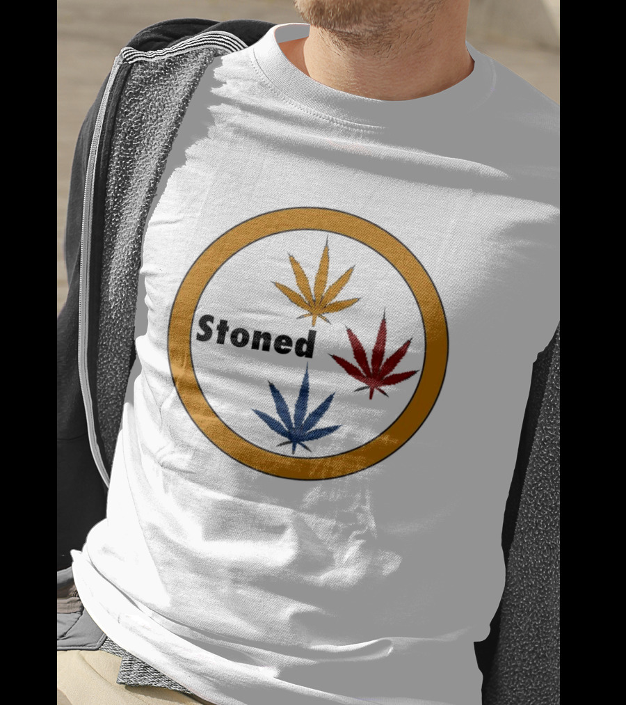 Pittsburgh Steelers Stoned Marijuana Leaf T-Shirt