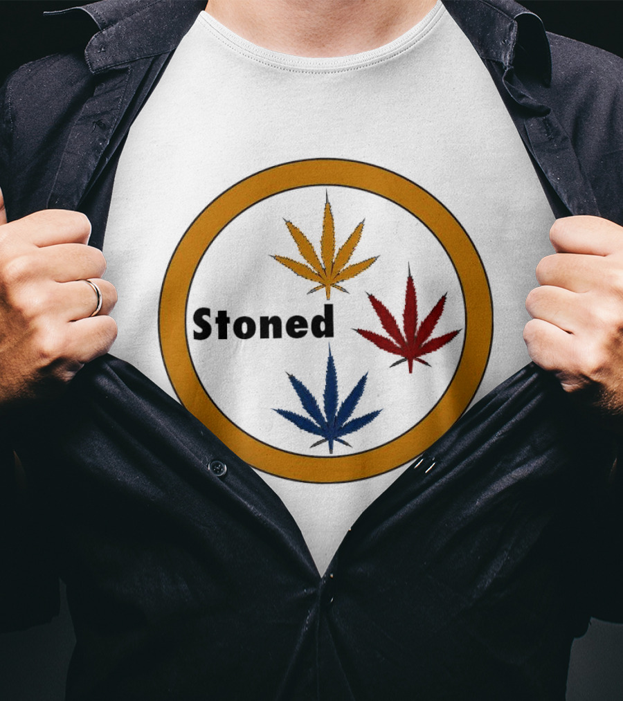 Pittsburgh Steelers Stoned Marijuana Leaf T-Shirt