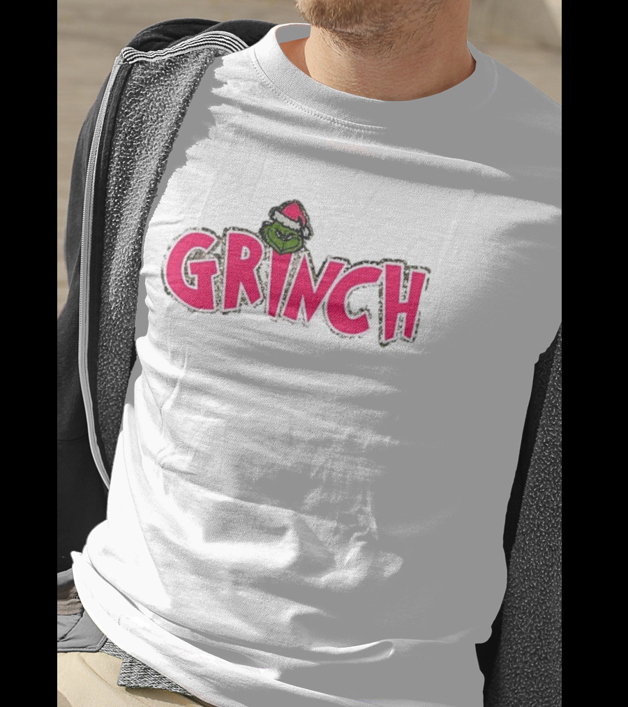 Grinch Pink Southern Shack Santa Hat T-Shirt