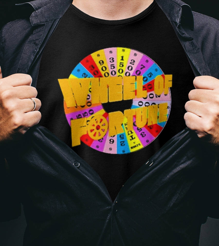Wheel Of Fortune Classic TV Show Logo Colorful Prize Wheel T-Shirt