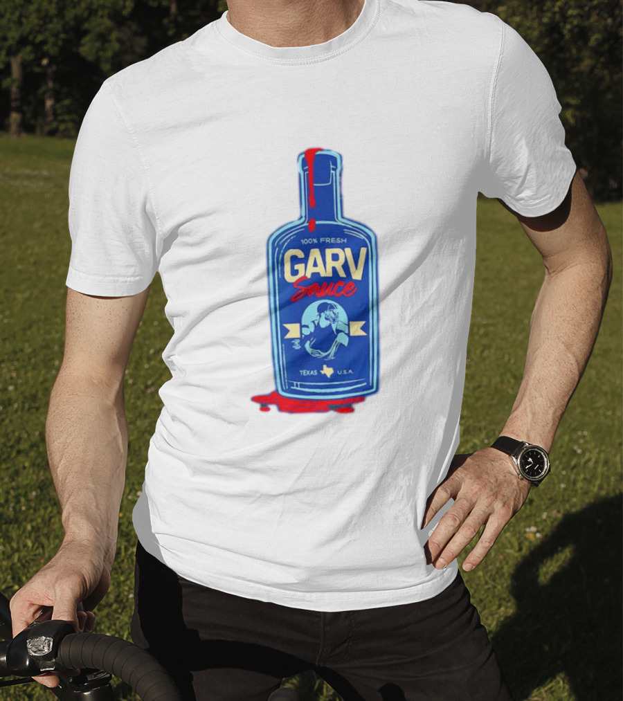 Mitch Garver Garv Sauce Texas Rangers 100% Fresh Texas U.S.A T-Shirt