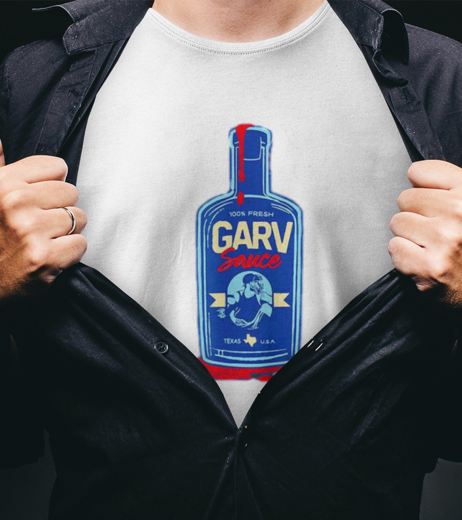 Mitch Garver Garv Sauce Texas Rangers 100% Fresh Texas U.S.A T-Shirt