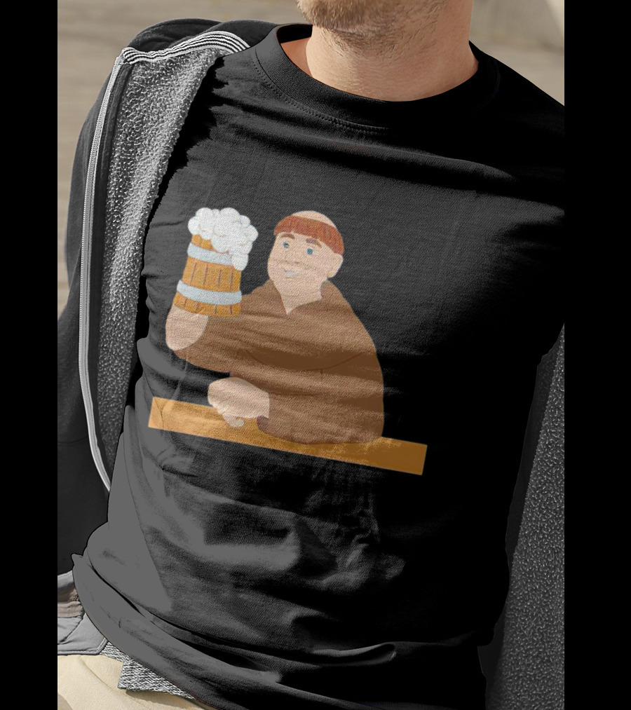 Socktoberfest Monk Raising Beer Mug T-Shirt