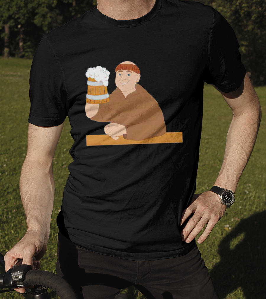 Socktoberfest Monk Raising Beer Mug T-Shirt