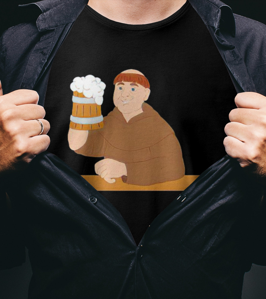 Socktoberfest Monk Raising Beer Mug T-Shirt