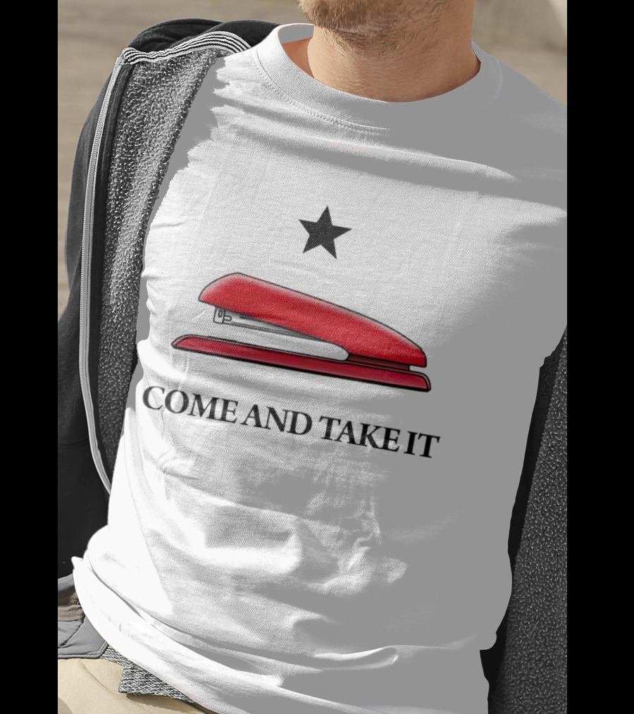 Red Stapler Come And Take It Star Icon Tradition T-Shirt
