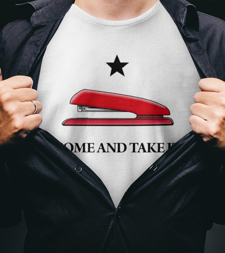 Red Stapler Come And Take It Star Icon Tradition T-Shirt