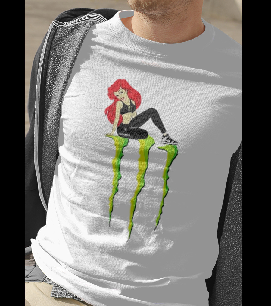 Ariel Monster Energy Logo Crossover T-Shirt
