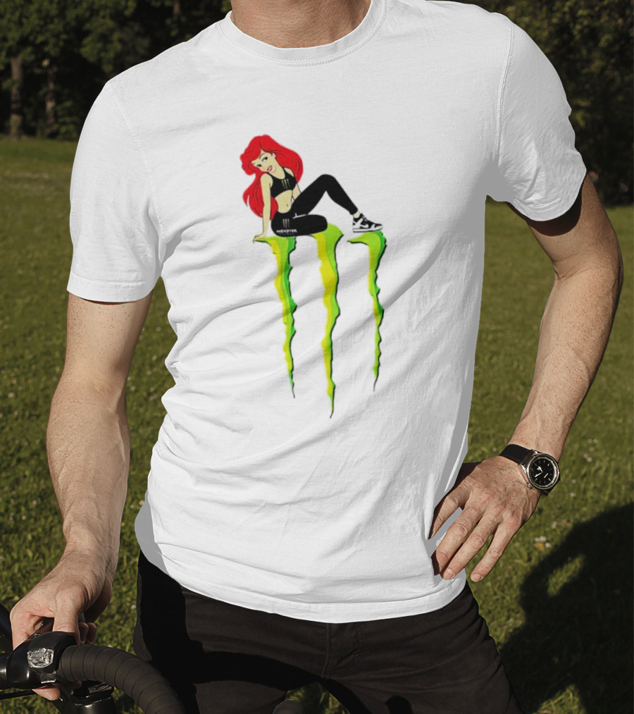 Ariel Monster Energy Logo Crossover T-Shirt