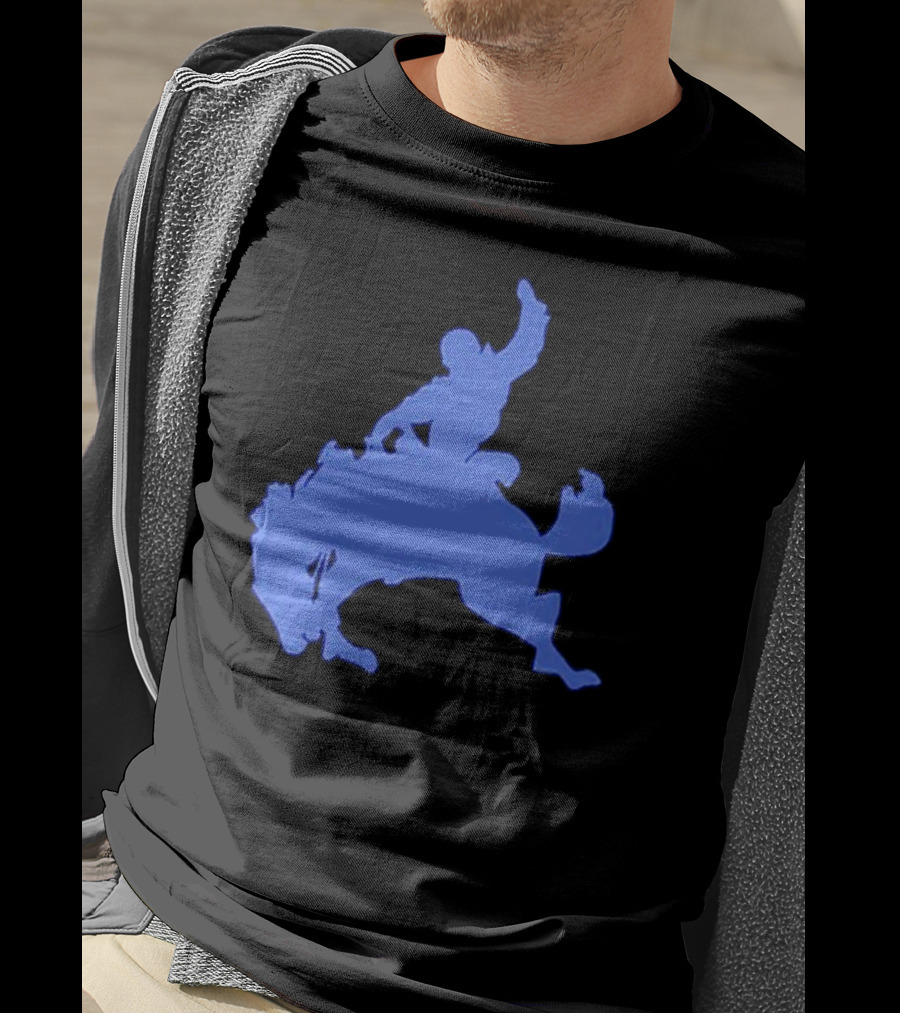 Bad Bunny Bucking Blue Cowboy T-Shirt