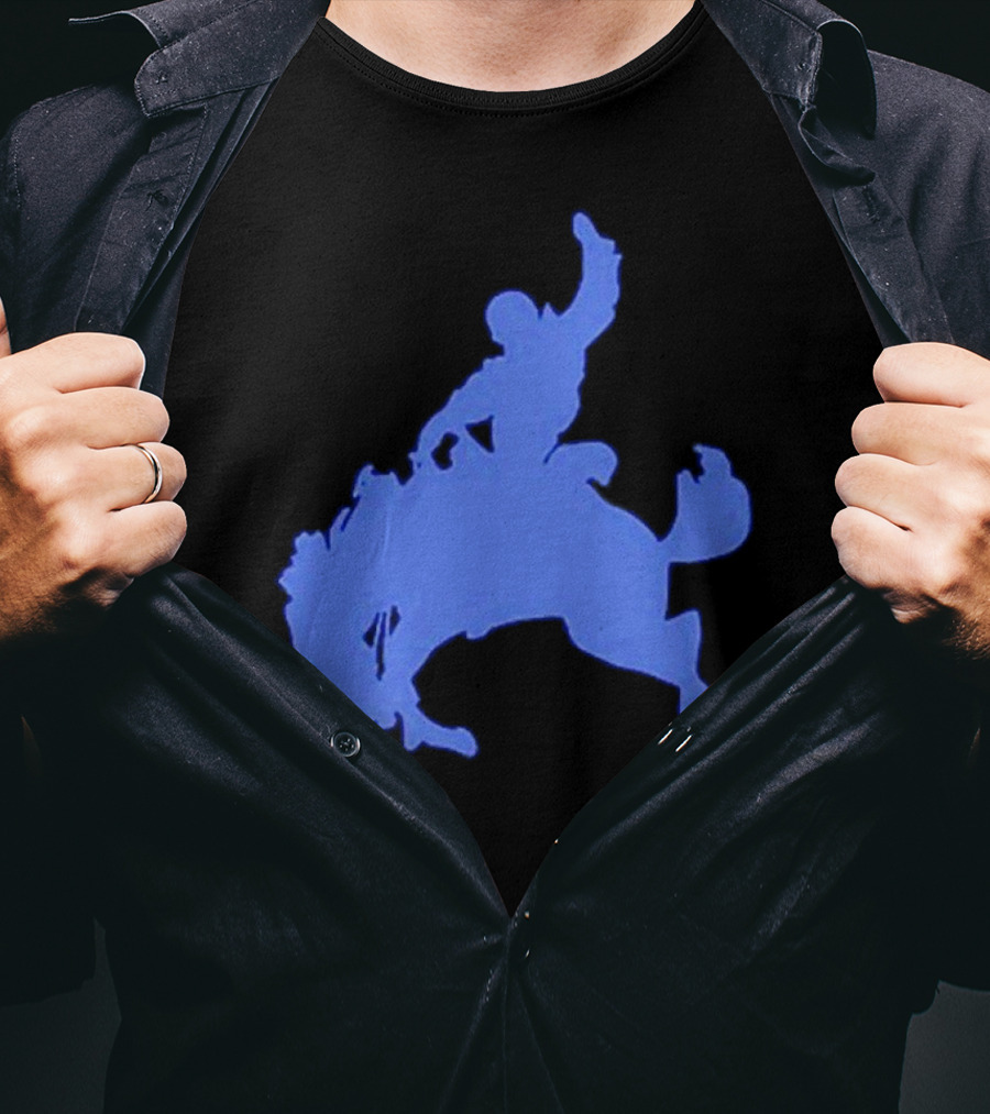 Bad Bunny Bucking Blue Cowboy T-Shirt