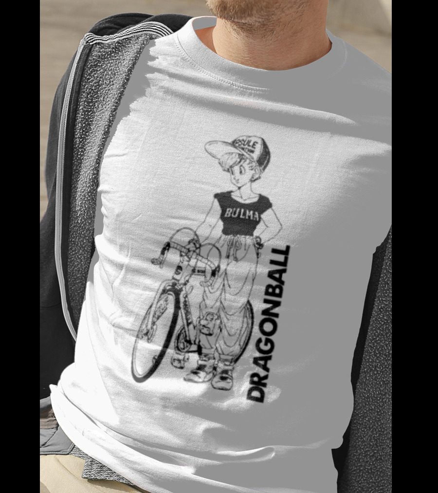 Dragon Ball Bulma With Bike Capsule Corp Hat T-Shirt