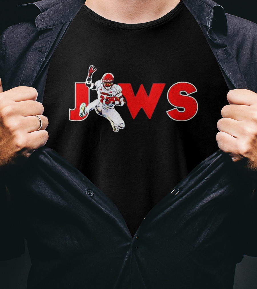 Jaws Jawhar Jordan 25 Louisville Cardinals Football T-Shirt