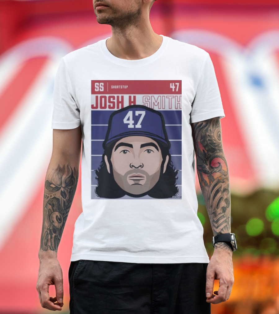 Josh H Smith SS Shortstop 47 Texas Fade Baseball T-Shirt