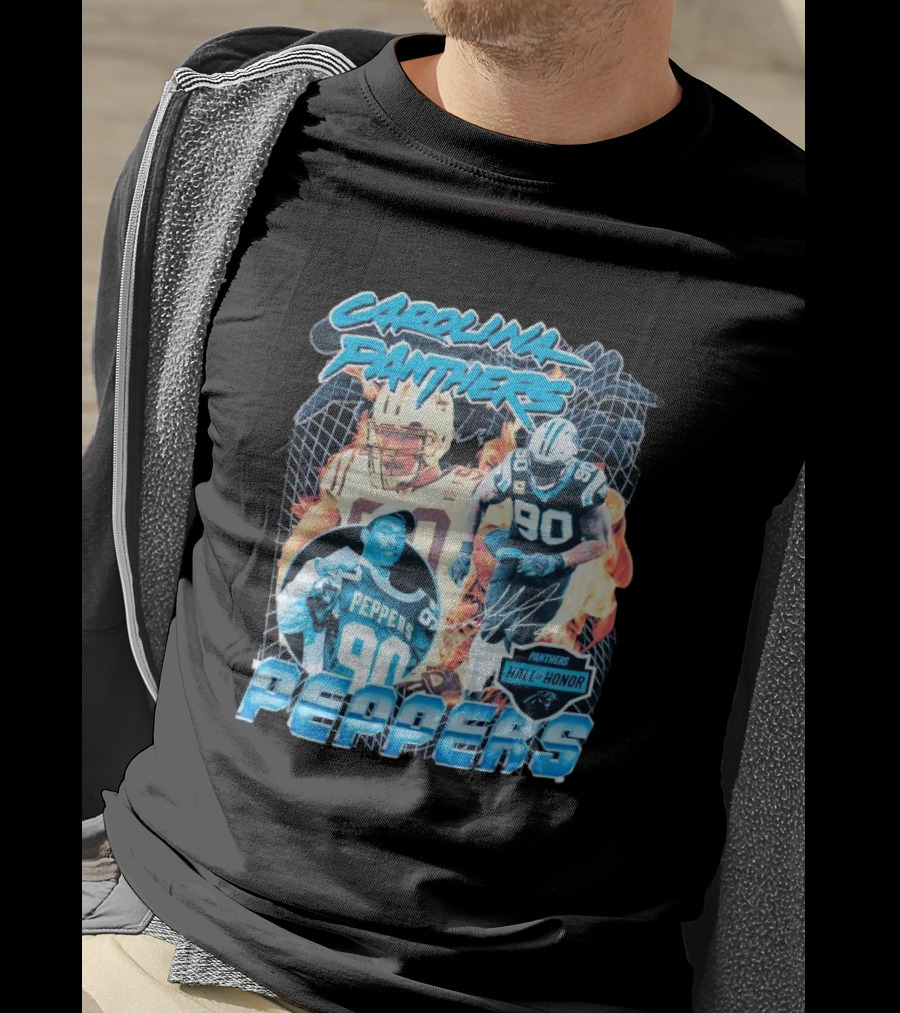 Carolina Panthers Julius Peppers Hall Of Honor 90 T-Shirt