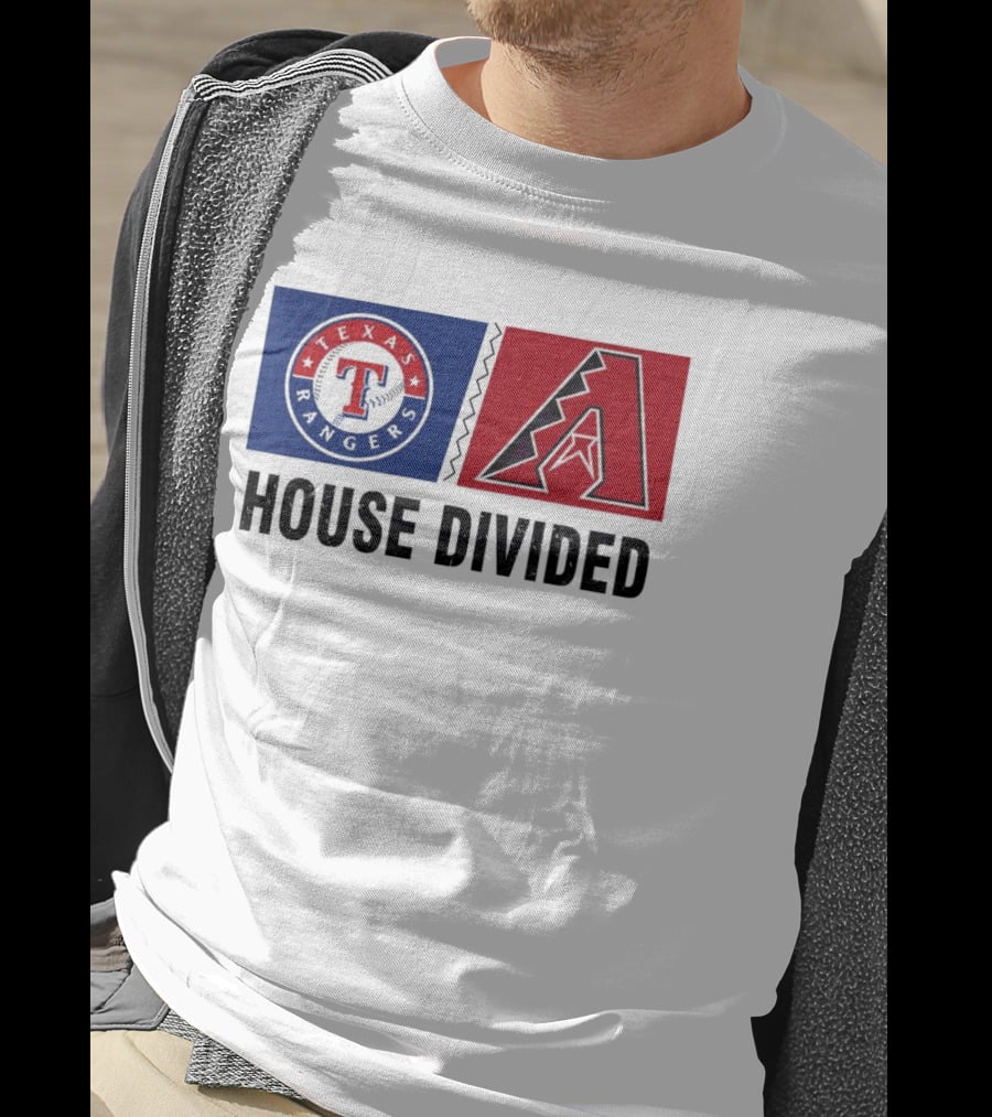 Texas Rangers Arizona Diamondbacks House Divided T-Shirt