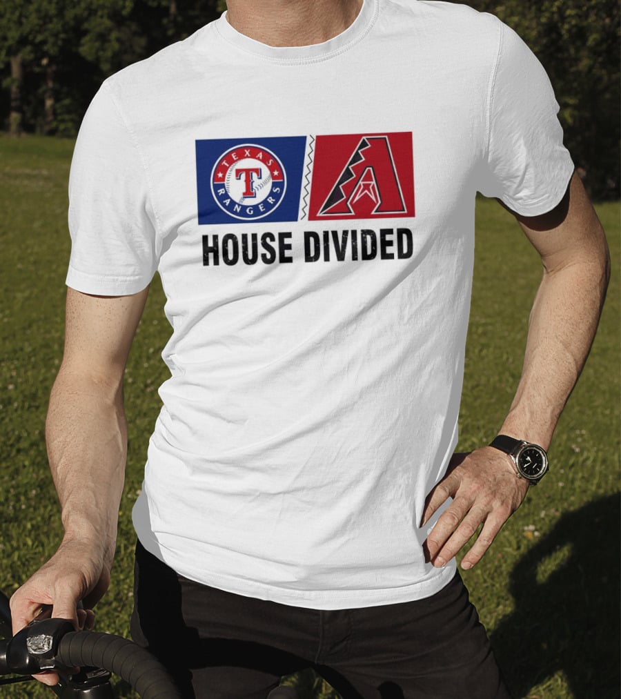Texas Rangers Arizona Diamondbacks House Divided T-Shirt