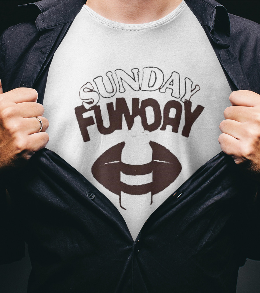 Cleveland Sunday Funday Football Beer Bottle T-Shirt