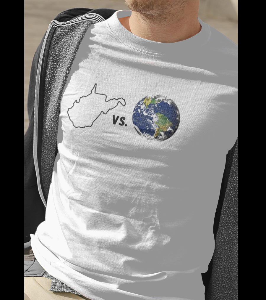 West Virginia Vs. Earth Map Challenge T-Shirt