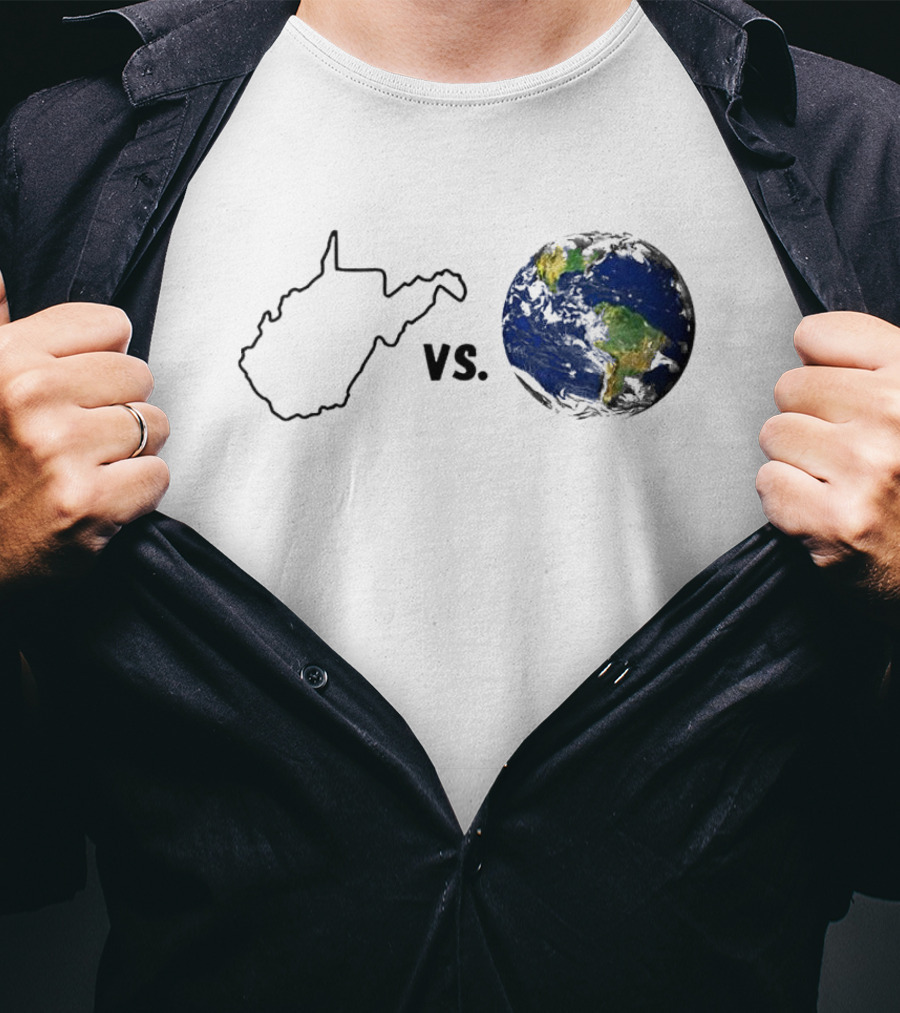 West Virginia Vs. Earth Map Challenge T-Shirt